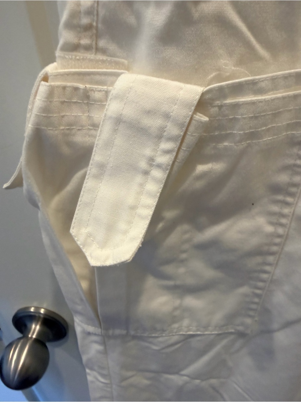 Aviator Scrub Cargo Pants White Medical Uniform Utility Pants Large - Picture 3 of 10